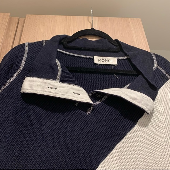 Monse Asymmetrical Waffle Knit Top - M - Picture 4 of 10